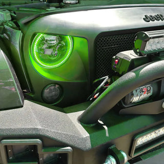 ORACLE Lighting High Powered ColorSHIFT 2.0 LED Headlights (FRONT): Jeep Wrangler (07-18) - Black