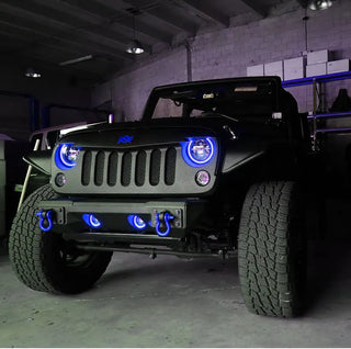 ORACLE Lighting High Powered ColorSHIFT 2.0 LED Headlights (FRONT): Jeep Wrangler (07-18) - Black
