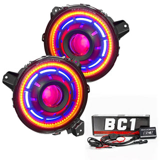 ORACLE Lighting Bi-LED Projector Headlights w/ BC1 Controller: Jeep Gladiator / Wrangler JL (18-24)