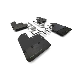 Rally Armor Black Mud Flap: Jeep Gladiator 2020-2024 w/ Army Green Logo (MF104-BLK-AGN)