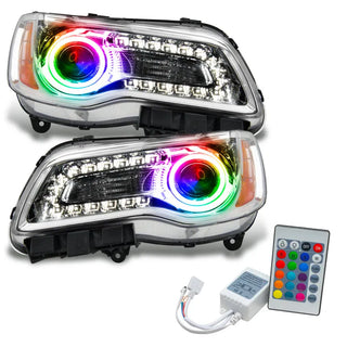 Oracle Lighting Chrome ColorSHIFT SMD Headlight: Chrysler 300 2011-2014 w/ Simple Controller