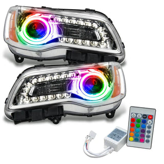 Oracle Lighting Chrome ColorSHIFT SMD Headlight: Chrysler 300 2011-2014 w/ Simple Controller