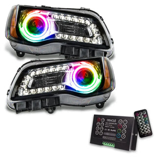 Oracle Lighting Black SMD Headlight: Chrysler 300 2011-2014 w/ ColorSHIFT 2.0 Controller