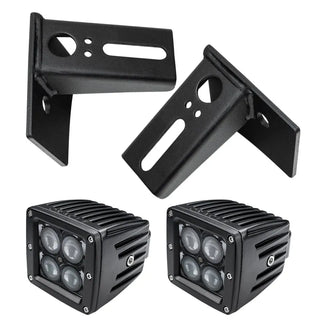 Oracle Lighting Lower Windshield Mount Brackets and Lights Combo: Jeep Wrangler 2007-2021