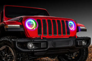 ORACLE Lighting LED Surface Mount Headlight Halo Kit ColorSHIFT 2: Jeep Wrangler / Gladiator (18-22)