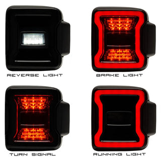 Oracle Lighting Black Series LED Tail Lights: Jeep Wrangler (18-24) / Gladiator (20-24)