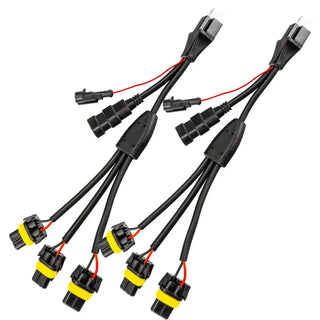 Oracle Lighting Vector H4 Headlight Wiring Harness (PAIR): Jeep Wrangler (07-21) / JK (18)