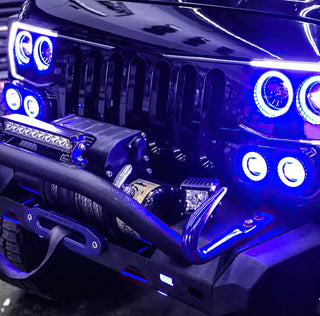 Oracle Lighting Vector Jeep Wrangler JK Grille Halo Kit: Jeep Wrangler 2007-2017 w/ BC1 Controller