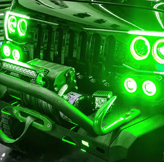 Oracle Lighting Vector Jeep Wrangler JK Grille Halo Kit: Jeep Wrangler 2007-2017 w/ BC1 Controller
