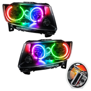 ORACLE Lighting Chrome ColorSHIFT SMD Headlight: Jeep Grand Cherokee 2011-2013
