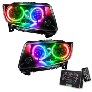 Oracle Lighting Chrome ColorSHIFT SMD Headlight: Jeep Grand Cherokee 2011-2013 w/ 2.0 Controller