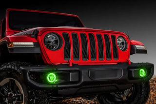 ORACLE Lighting LED Surface Mount Fog Light Halo Kit: Fits Jeep Wrangler / Gladiator (07-26) - Green
