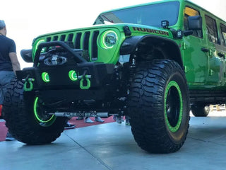 ORACLE Lighting LED Surface Mount Fog Light Halo Kit: Fits Jeep Wrangler / Gladiator (07-26) - Green