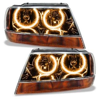 Oracle Lighting Black ColorSHIFT SMD Headlight: Jeep Grand Cherokee 1999-2004 w/ BC1 Controller