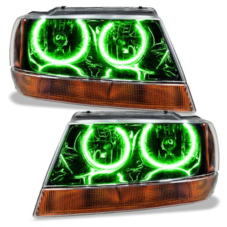 Oracle Lighting Black ColorSHIFT SMD Headlight: Jeep Grand Cherokee 1999-2004 w/ BC1 Controller
