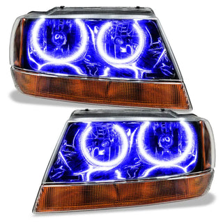 Oracle Lighting Black ColorSHIFT SMD Headlight: Jeep Grand Cherokee 1999-2004 w/ BC1 Controller