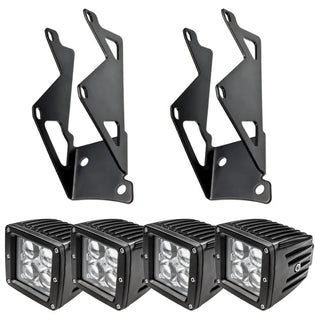 Oracle Lighting Dual Mounting Pillar Brackets and Lights Combo: Jeep Wrangler 2007-2021