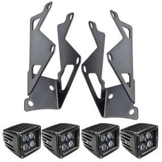 Oracle Lighting Dual Mounting Pillar Brackets and Lights Combo: Jeep Wrangler 2007-2021
