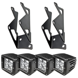 Oracle Lighting Dual Mounting Pillar Brackets and Lights Combo: Jeep Wrangler 2007-2021