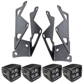 Oracle Lighting Dual Mounting Pillar Brackets and Lights Combo: Jeep Wrangler 2007-2021