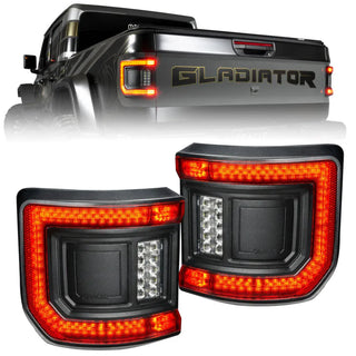 Oracle Lighting Flush Mount LED Tail Lights: Jeep Gladiator 2020-2024 w/ Tinted Lens
