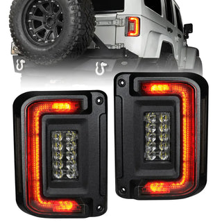 Oracle Lighting Flush Mount Tinted LED Tail Lights: Jeep Wrangler JK (2007-2018)