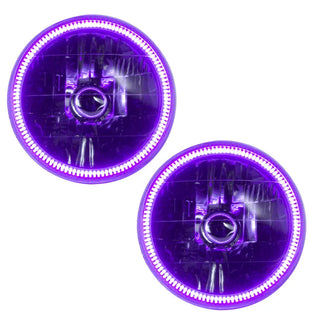 Oracle Lighting Pre-Assembled LED Halo Headlights: Jeep Wrangler 1997-2006 w/ UV/Purple