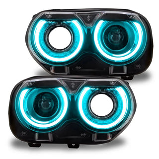 Oracle Lighting RGB+W Headlight DRL Upgrade Kit: Dodge Challenger 2021