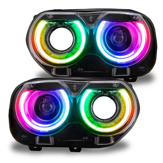 Oracle Lighting RGB+W Headlight DRL Upgrade Kit: Dodge Challenger 2021
