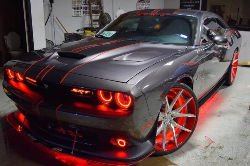 Oracle Lighting 1236-333 - 15-21 Dodge Challenger Waterproof LED Fog Light Halo Kit - ColorSHIFT Oracle Lighting 1236-333 - 15-21 Dodge Challenger Waterproof LED Fog Light Halo Kit - ColorSHIFT