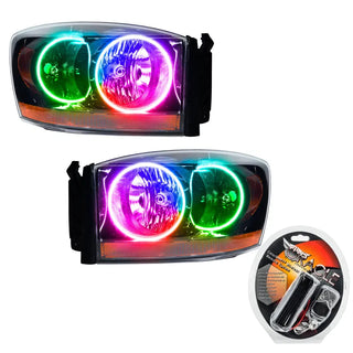 Oracle Black ColorSHIFT SMD Headlight: Dodge Ram 1500 / Ram 2500 / Ram 3500 2006