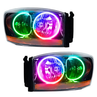 Oracle Black ColorSHIFT SMD Headlight: Dodge Ram 1500 / Ram 2500 / Ram 3500 2006