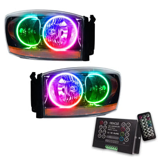 ORACLE Lighting Black ColorSHIFT SMD Headlight w/ 2.0 Controller: Dodge Ram 1500 / 2500 / 3500 (06)
