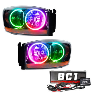 Oracle Lighting Black ColorSHIFT SMD Headlight: Dodge Ram 1500 2006 w/ BC1 Controller