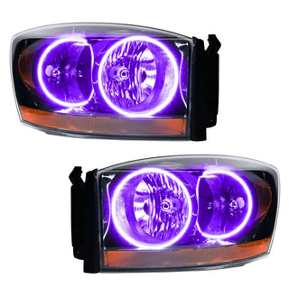 Oracle Lighting Black ColorSHIFT SMD Headlight: Dodge Ram 1500 2006 w/ BC1 Controller