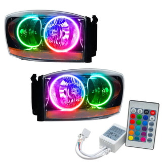 ORACLE Lighting Black ColorSHIFT SMD Headlight (FRONT): Dodge Ram (02-10) w/ Simple Controller