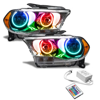 Oracle Lighting Chrome ColorSHIFT SMD Headlight w/ Simple Controller: Dodge Durango 2011-2013