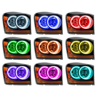 Oracle Black ColorSHIFT SMD Headlight w/ Simple Controller: Dodge Durango 2004-2006