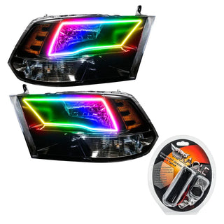 ORACLE Lighting Pre-Assembled Black Housing ColorSHIFT Headlights: Fits most Dodge Ram 1500 (09-17)