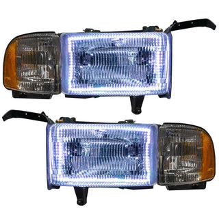 ORACLE Lighting Pre-Assembled Halo Headlights (F&R): Dodge Ram 1500 / 2500 / 3500 (94-01)
