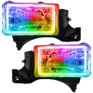 ORACLE Lighting Pre-Assembled Halo Headlights: Dodge Ram 1500 / 2500 / 3500 (94-01) - Chrome / Black
