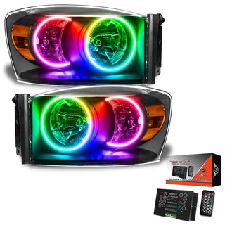 ORACLE Lighting Black ColorSHIFT SMD Headlight w/ 2.0 Controller: Dodge Ram (07-08)