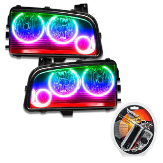Oracle SMD Triple Halo ColorSHIFT Headlight: Dodge Charger 2006-2010