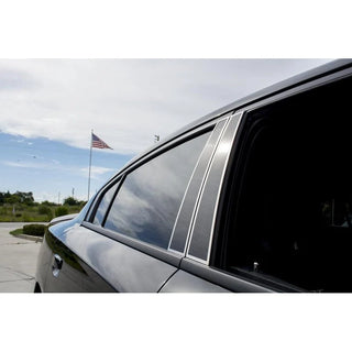 American Car Craft Carbon Fiber Door Pillar Plate with Polished Trim: Dodge Charger 2011 -2023