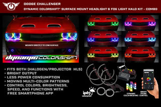 Oracle Lighting Dynamic Surface Mount Headlight Halo Kit: Dodge Challenger (15-21)