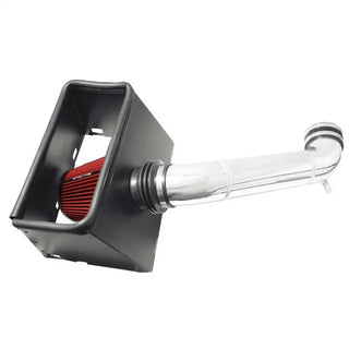 Spectre Clear Anodized F/I Air Intake Kit w/Red Filter (F&R): Dodge Ram 1500 / 2500 V8 4.7L / 5.7L
