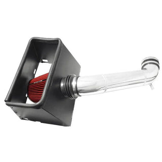 Spectre Clear Anodized F/I Air Intake Kit w/Red Filter (F&R): Dodge Ram 1500 / 2500 V8 4.7L / 5.7L