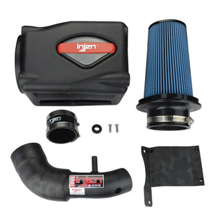 Injen Wrinkle Black Power-Flow Air Intake System: Jeep Wrangler 2007-2011