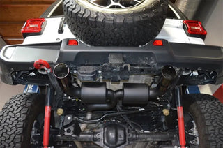 Injen Dual Axle-Back Exhaust System Black Ceramic Tips (REAR): Jeep Wrangler JL 2018-2025 2.0/3.6L