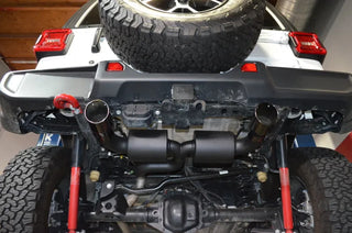 Injen Dual Axle-Back Exhaust System Black Ceramic Tips (REAR): Jeep Wrangler JL 2018-2025 2.0/3.6L